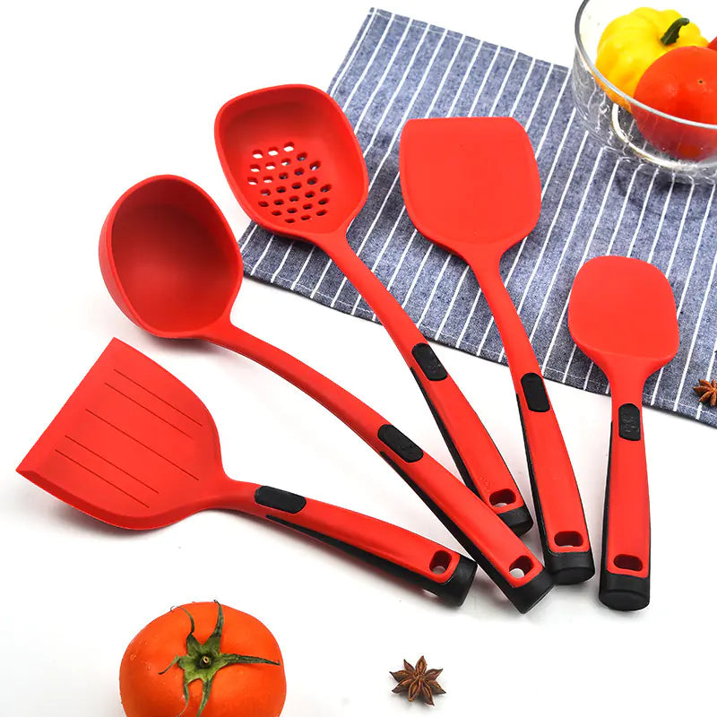 Non-Stick Silicone Cooking Spoon and Spatula Set