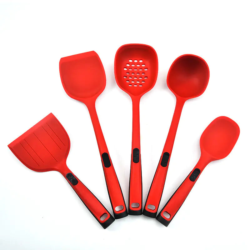 Non-Stick Silicone Cooking Spoon and Spatula Set