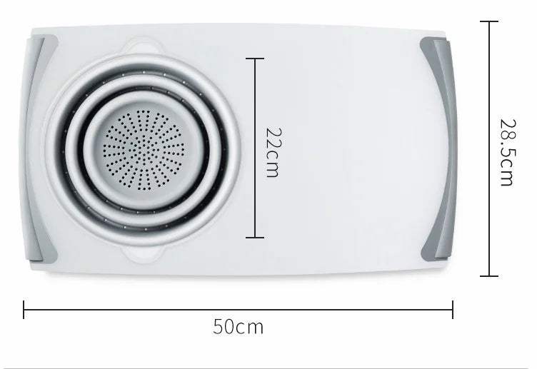 Multifunctional Kitchen Cutting Board with Drain Basket